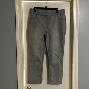 Chicos ankle denim pants. Gray. Chicos size is 2 which is a 12.